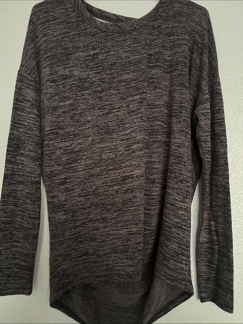 bobi Women's Marled Charcoal Crewneck Sweater